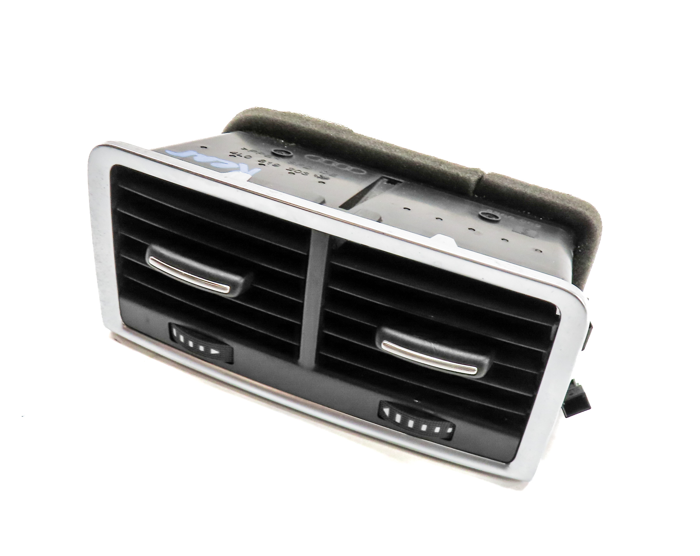 2013 AUDI Q7 (4L) REAR CENTER CONSOLE HEAT AIR AC HVAC DUAL VENT (Black/Silver) — exact item pictured